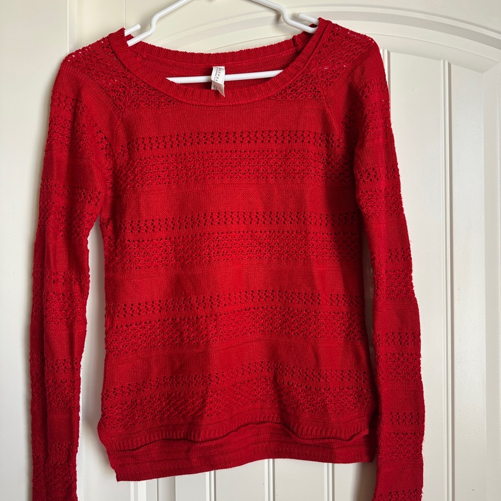 Aeropostale Bold Red Crew Neck Sweater